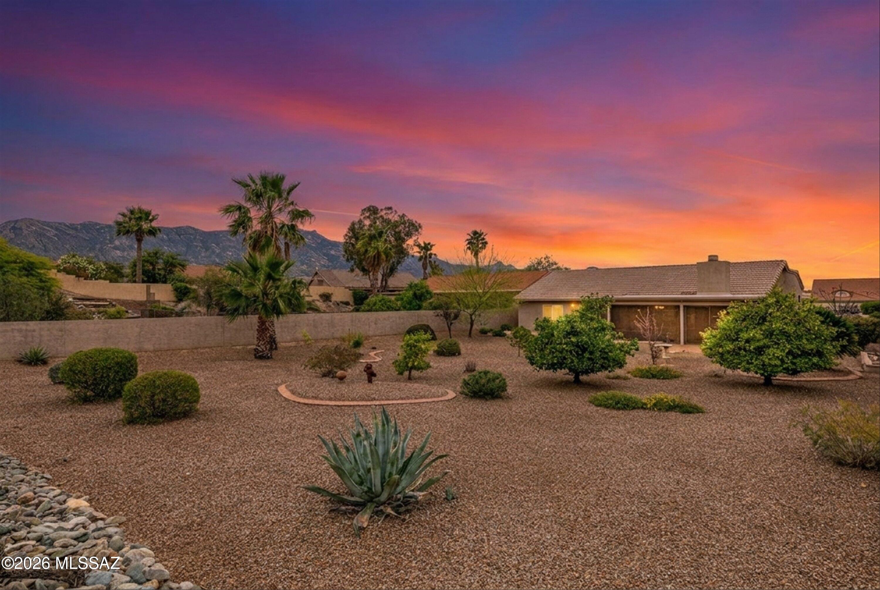 36967 South Ridgeview Boulevard Tucson, AZ 85739 - Photo 47 of 51 Backyard at Twilight