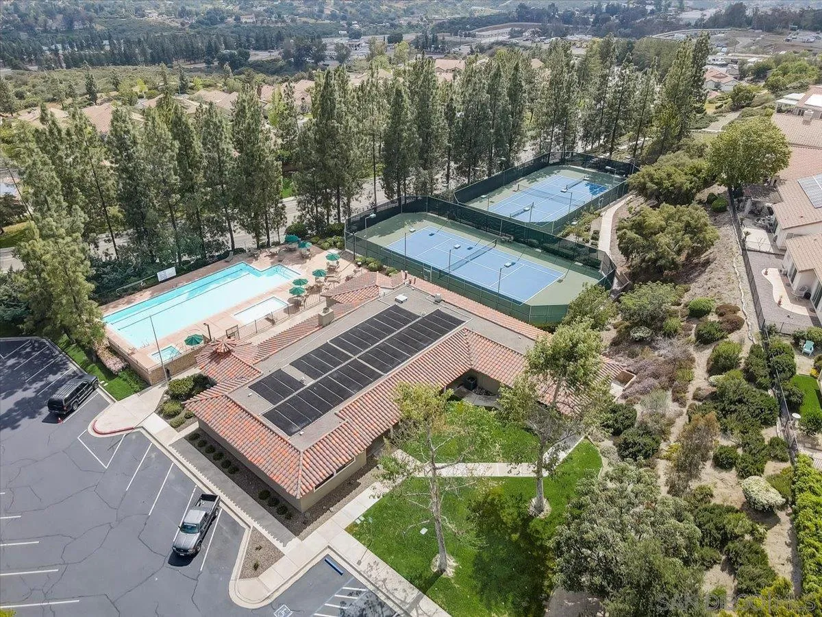 2501 Columbine Road Alpine, CA 91901 - Photo 42 of 44 an aerial view of a house with a yard patio and swimming pool