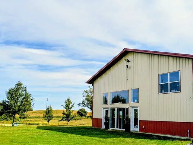a view of a golf course with a park