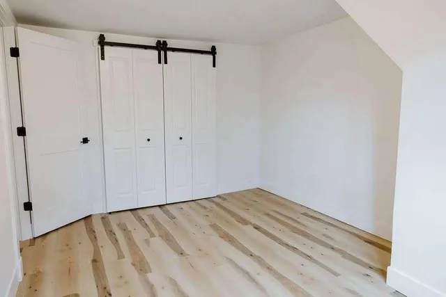 an empty room with a window