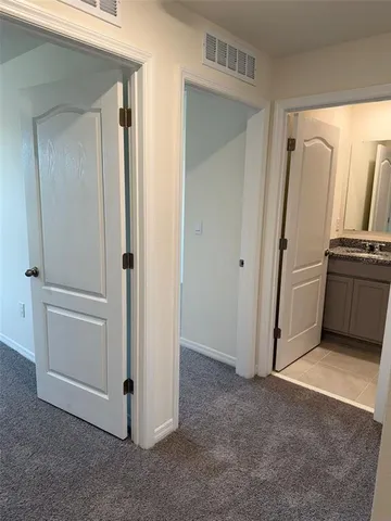 an empty room with closet