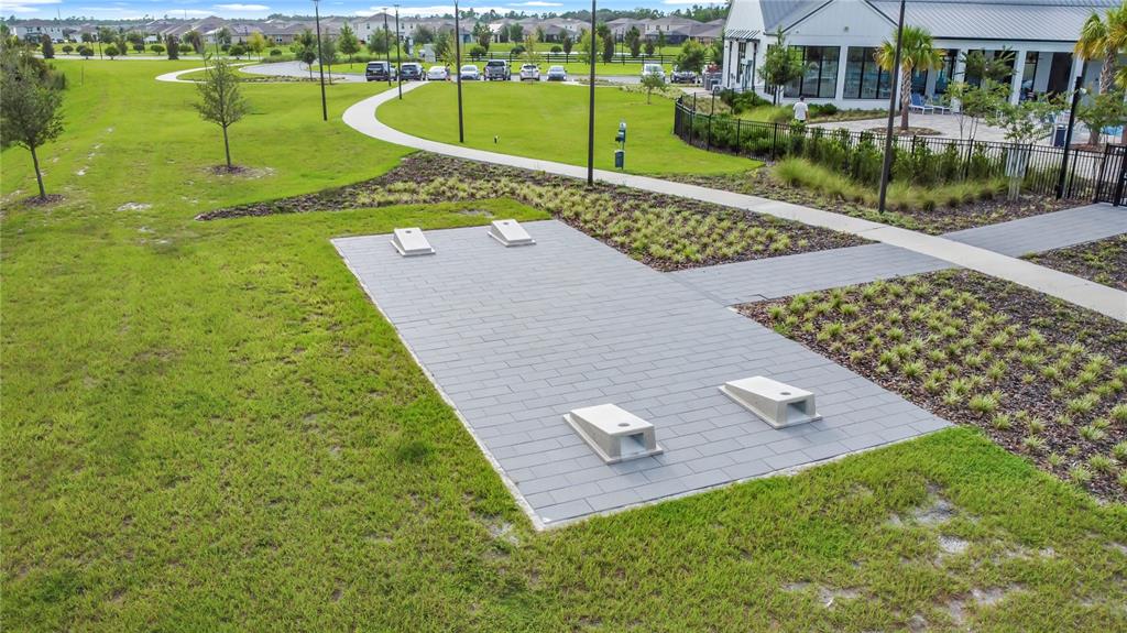 2914 Hudson Hammock Way St. Cloud, FL 34773 - Photo 9 of 30 an aerial view of a house with a garden and swimming pool