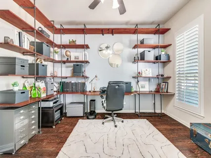 a room with storage and utility