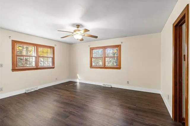 a view of a room with empty racks