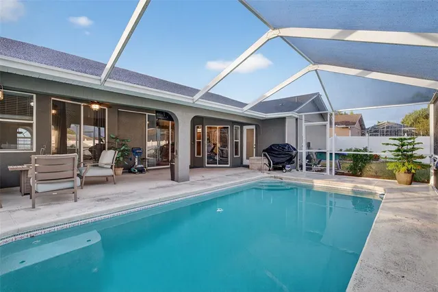 a backyard of a house