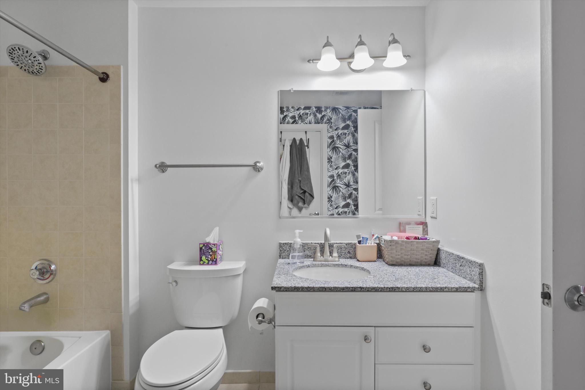3600 South Glebe Road, Unit 414W Arlington, VA 22202 - Photo 18 of 60 a bathroom with a toilet sink and mirror