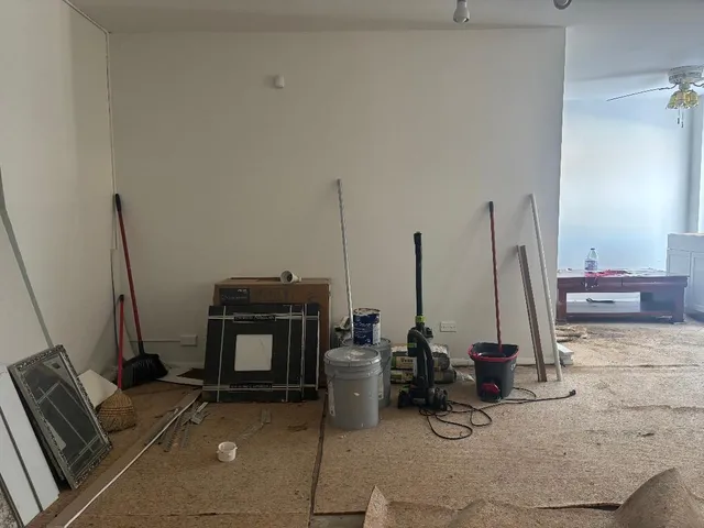 a room with furniture and a window