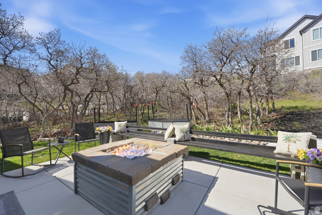 14902 Saddle Leaf Court Draper, UT 84020 - Photo 43 of 52 Main Floor Patio with Firepit