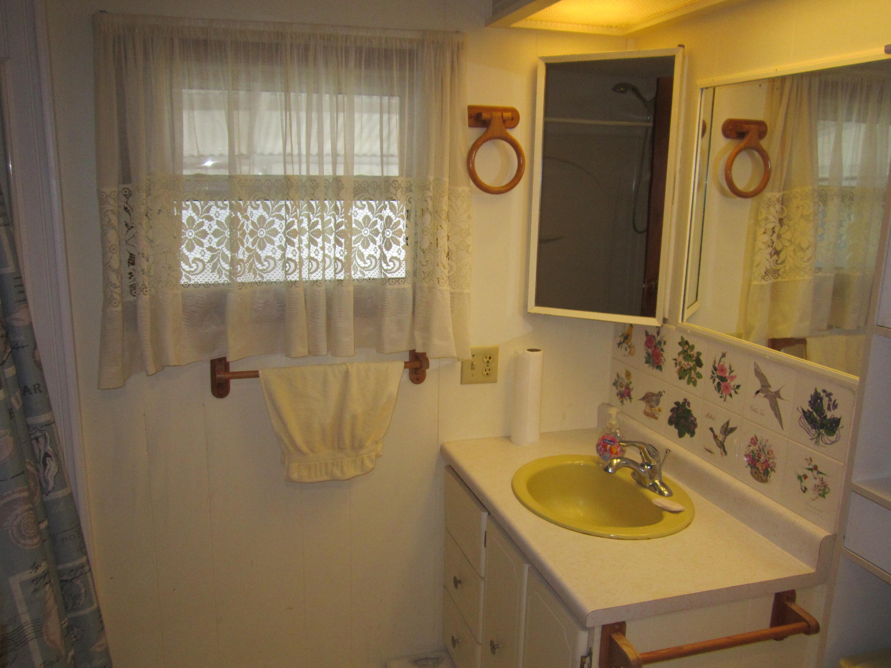 61 Timber Lane West Wareham, MA 02576 - Photo 10 of 32 a bathroom with a sink and mirror