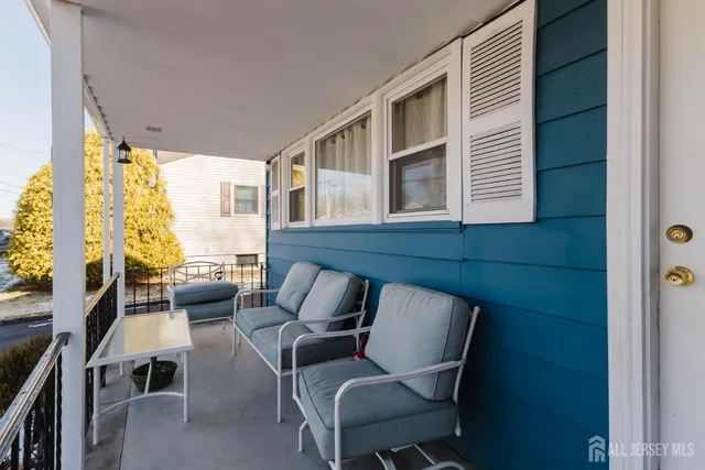 a outdoor living space with furniture