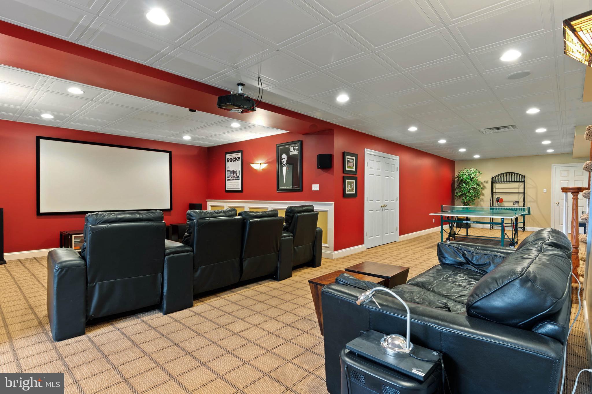 1860 Covered Bridge Road Malvern, PA 19355 - Photo 47 of 59 Media area - Projection TV and screen stay!