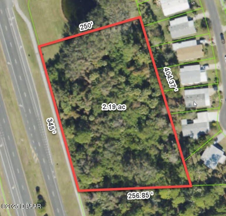 2771 South Ridgewood Avenue Edgewater, FL 32141 - Photo 2 of 5 boundary measurements 2.19 ac