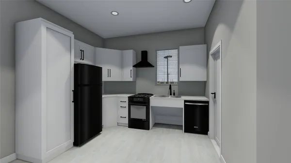 a living room with furniture and a ceiling fan