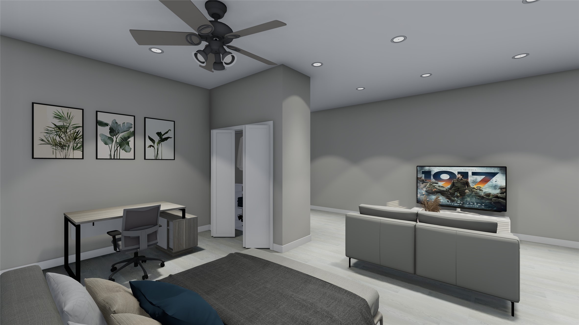 2101 Reinke Road, Unit 4103 Waller, TX 77484 - Photo 9 of 11 a living room with furniture and a ceiling fan