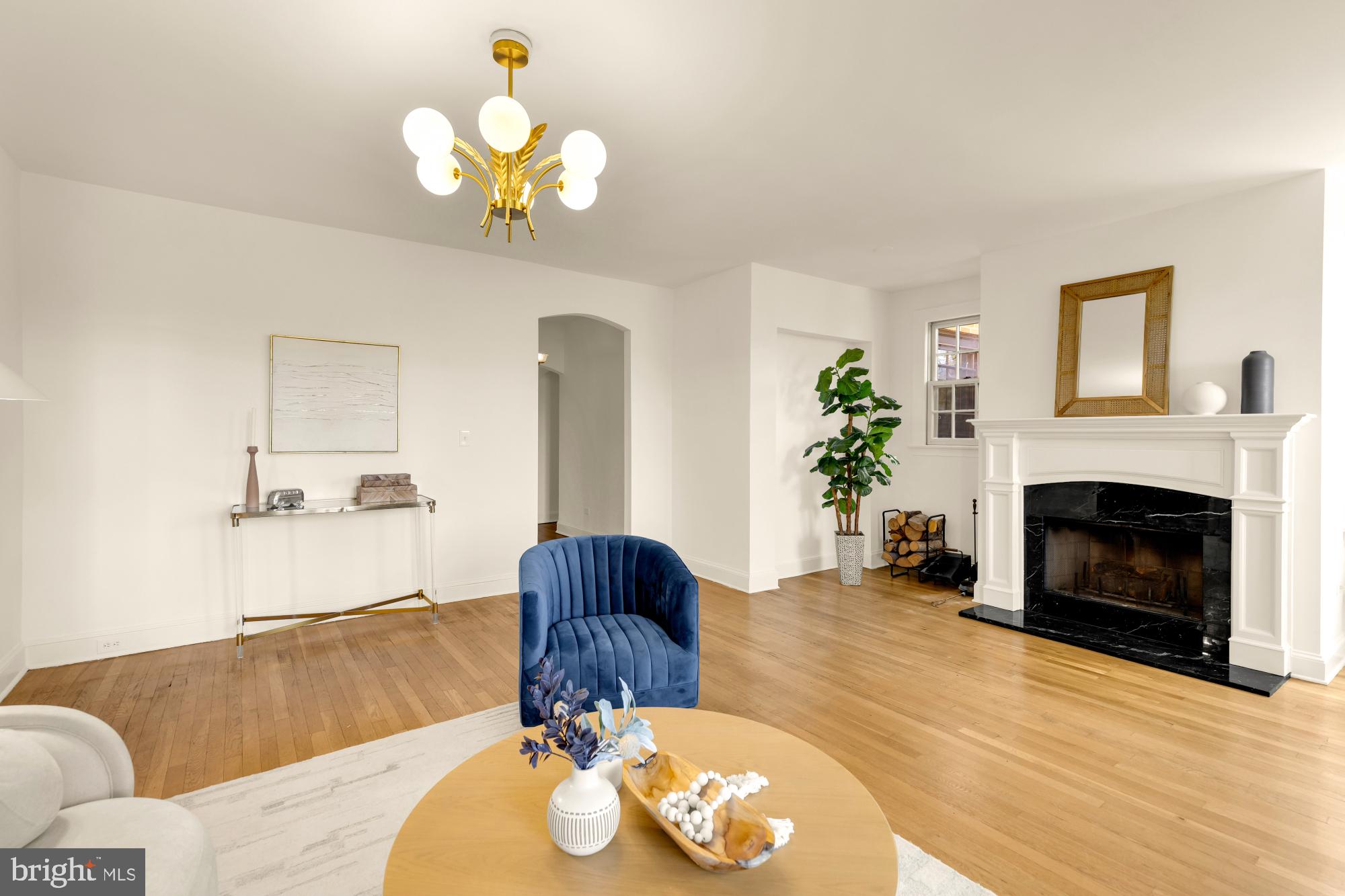 2040 Belmont Road Northwest, Unit 606 Washington, DC 20009 - Photo 8 of 42 Living room with wood-burning fireplace