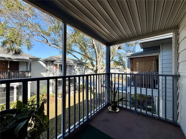 a view of a balcony
