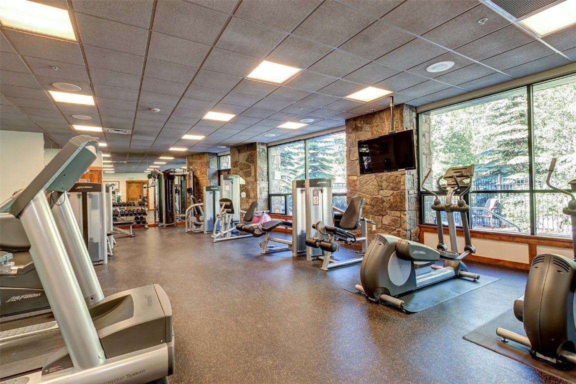 610 Columbine Road, Unit 6308 Breckenridge, CO 80424 - Photo 36 of 49 a view of a room with gym equipment