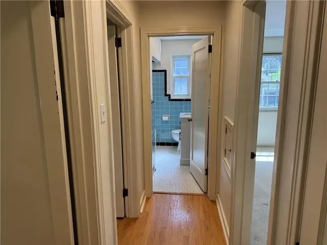 a bathroom with a tub