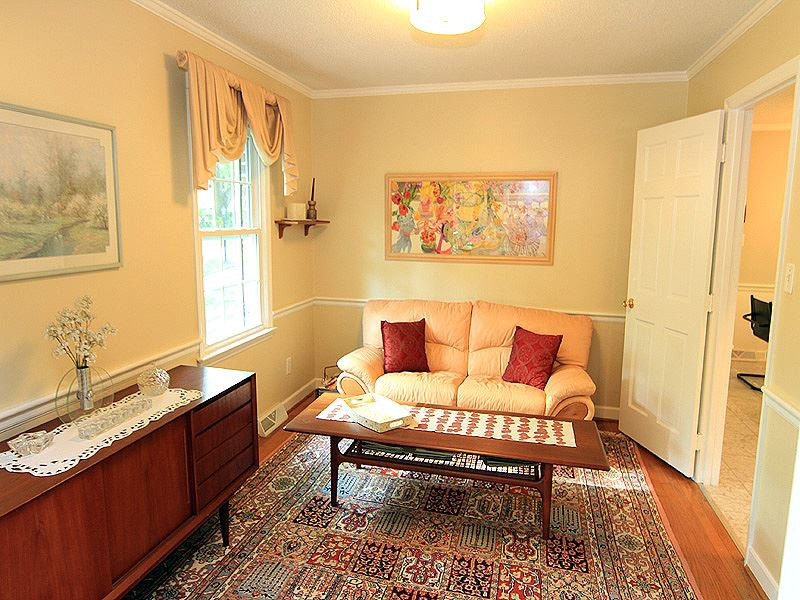 8601 Evergreen Court Raleigh, NC 27613 - Photo 6 of 25 Can be used as a dining room, or as a sitting/living room. Hardwood floors Formal Room