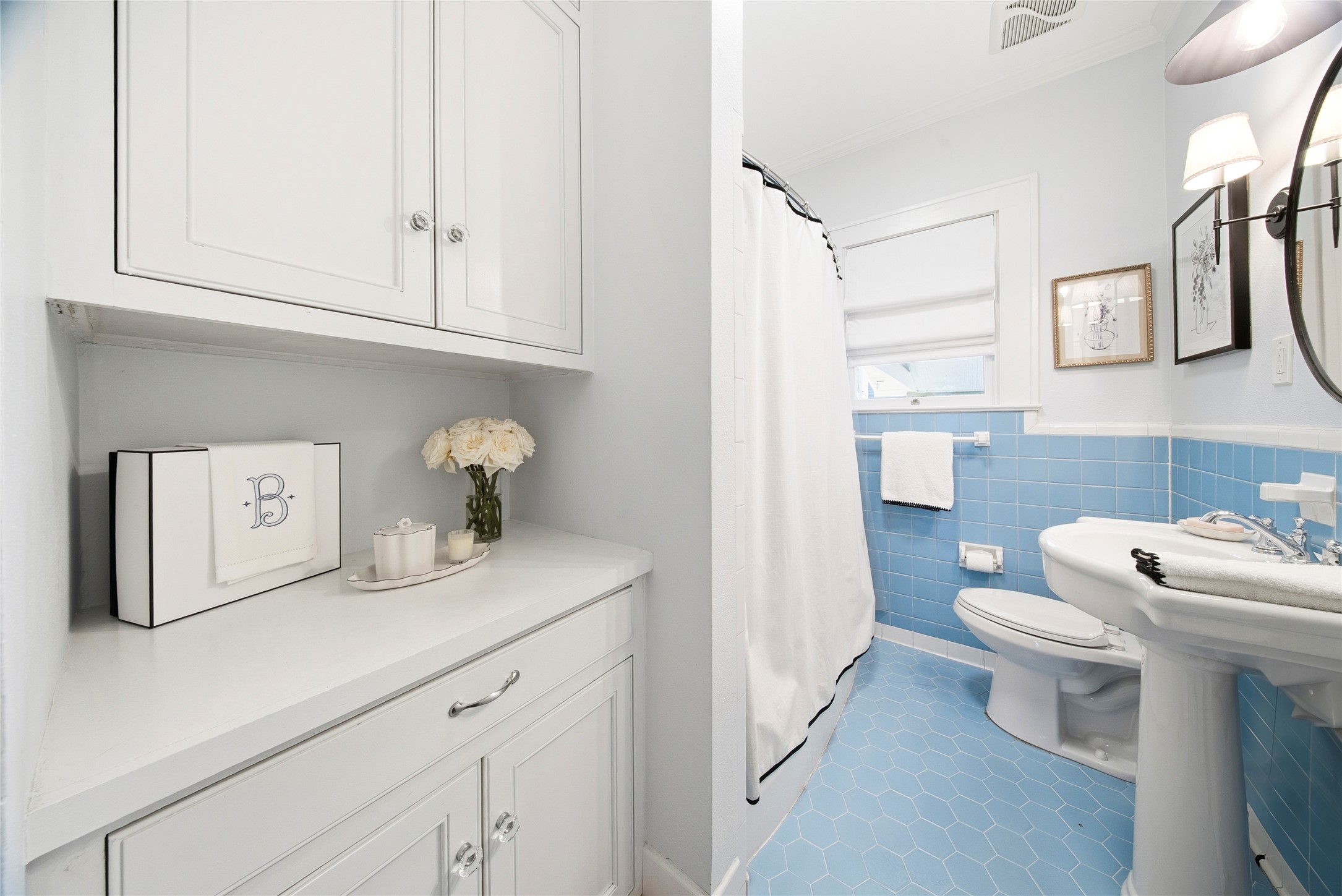 1809 Nickerson Street Austin, TX 78704 - Photo 21 of 31 Full bath featuring designer tiles, abundance of storage plus lovely tub and shower
