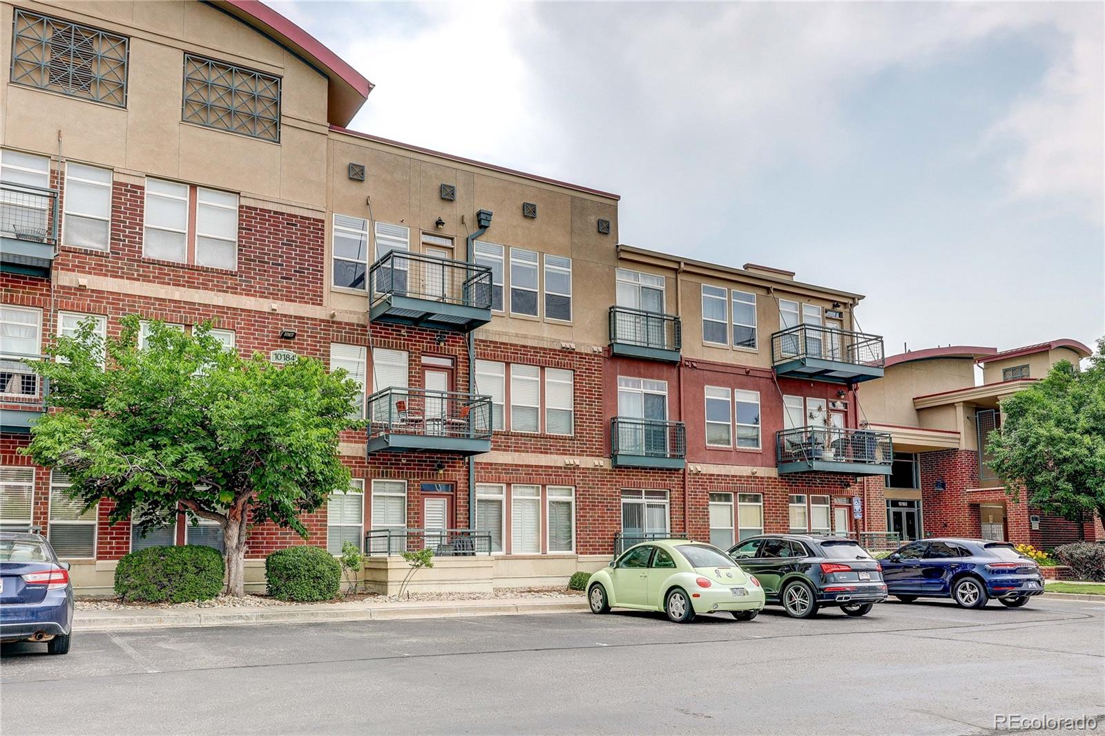 a car parked in front of a building