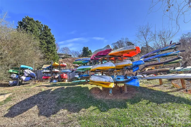 a childrens park with lots of swings and slides