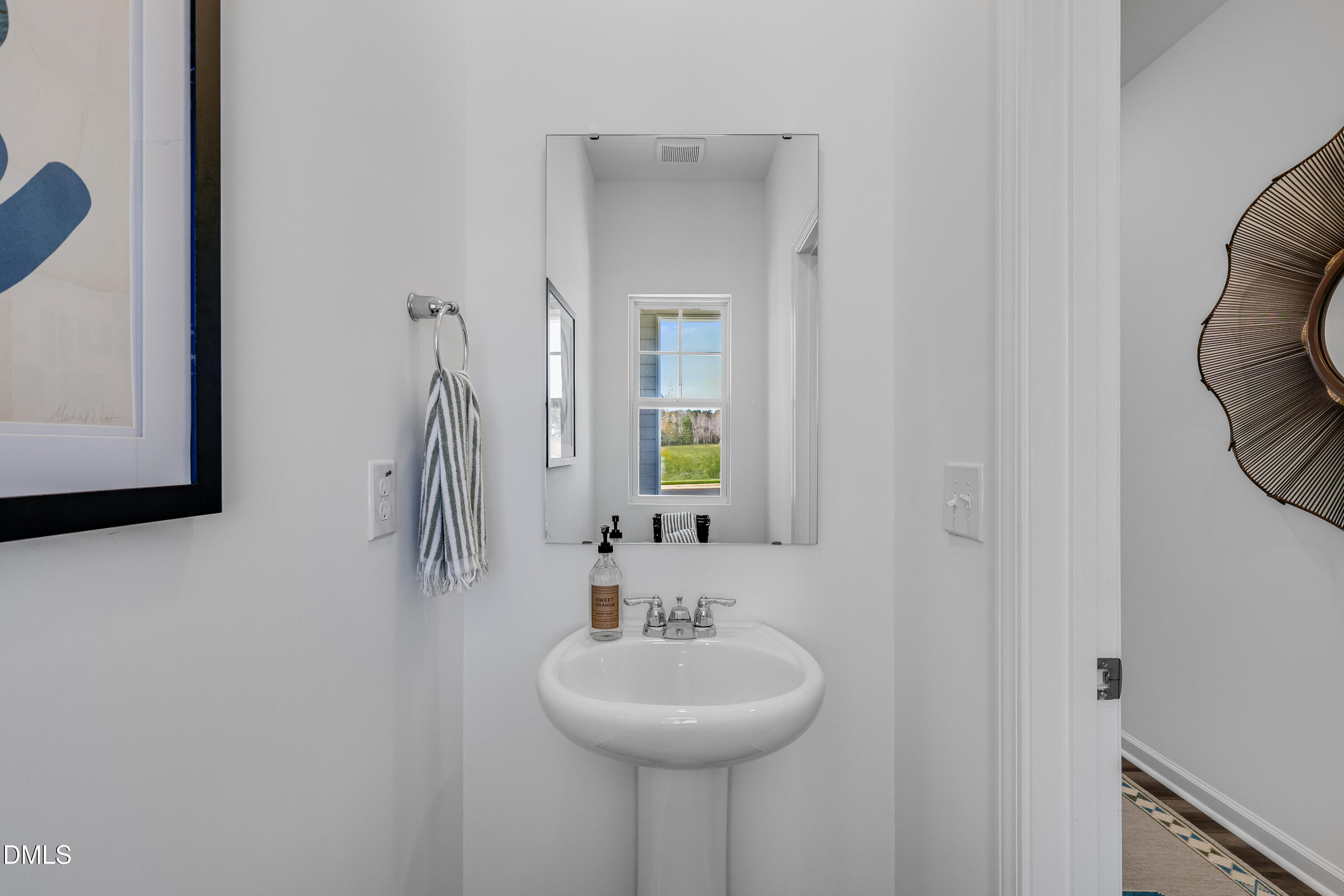 2424 Small Br Trail, Unit 12 Raleigh, NC 27610 - Photo 3 of 26 a bathroom with a sink and a mirror