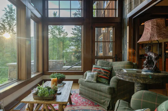 a view of porch with furniture