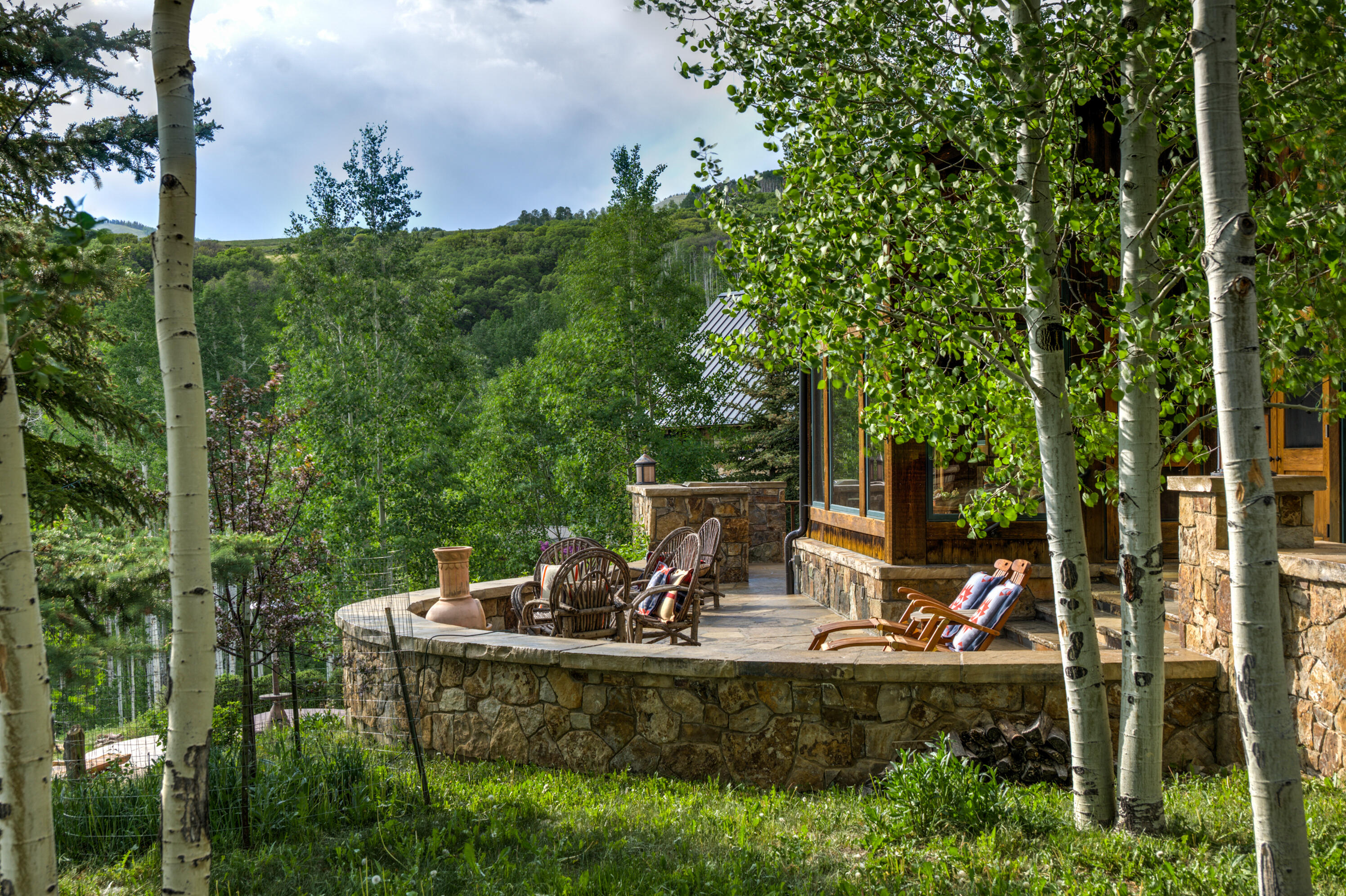 6131 Last Dollar Road Telluride, CO 81435 - Photo 32 of 86 a view of a backyard with sitting area