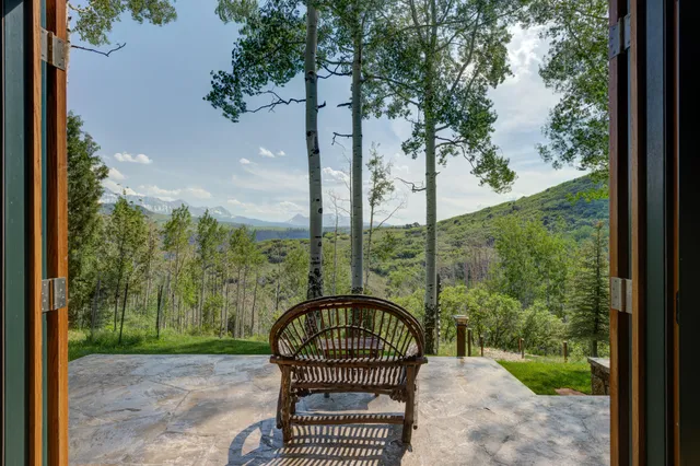 a view of a two chair of the house