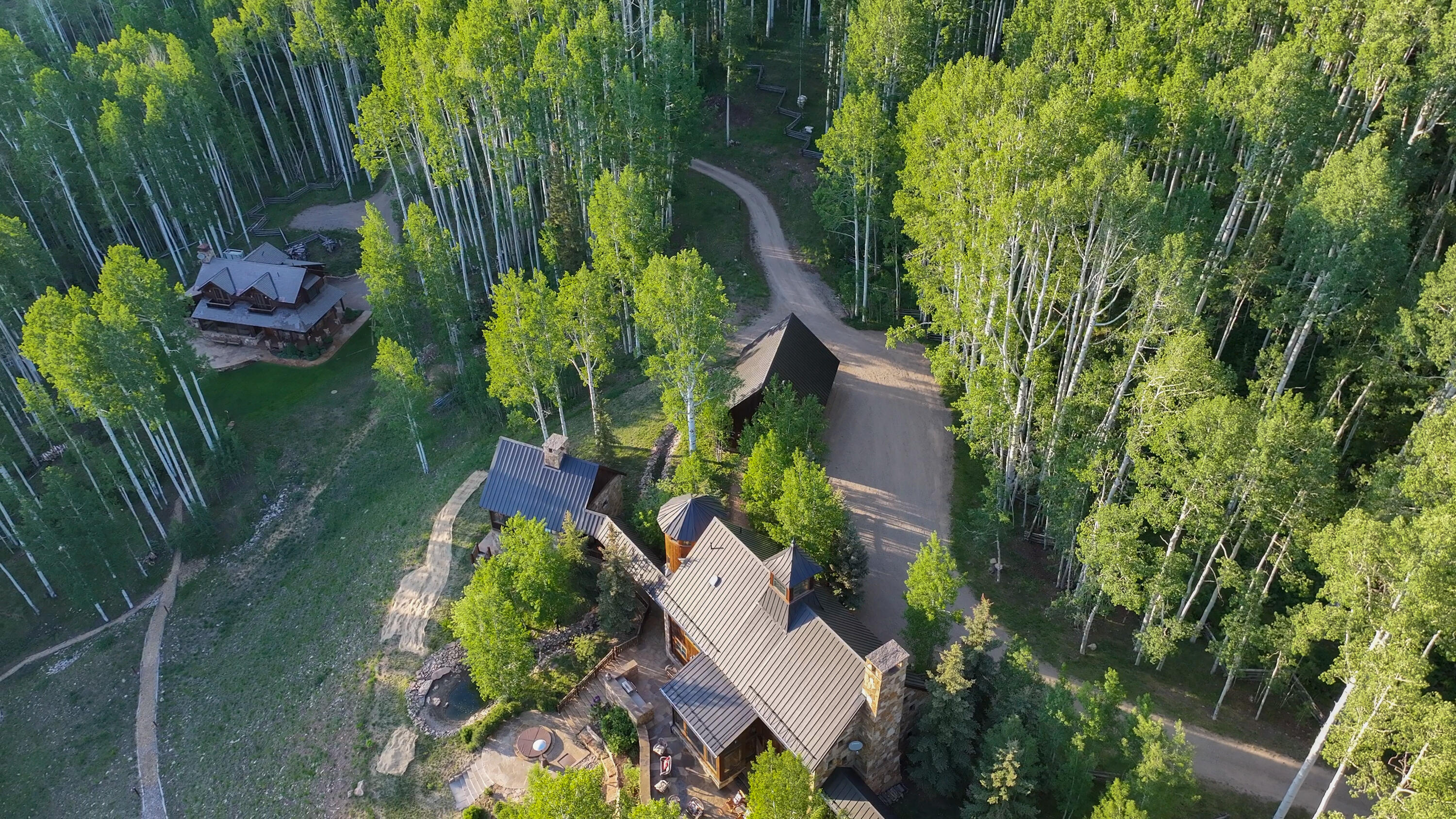 6131 Last Dollar Road Telluride, CO 81435 - Photo 57 of 86 an aerial view of a house with a yard