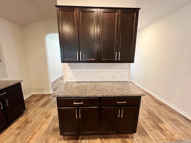 a view of a granite counter top