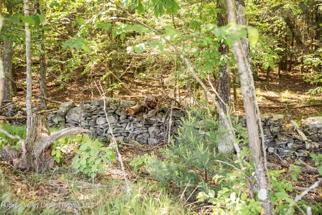 a view of a yard covered with snow in front of house