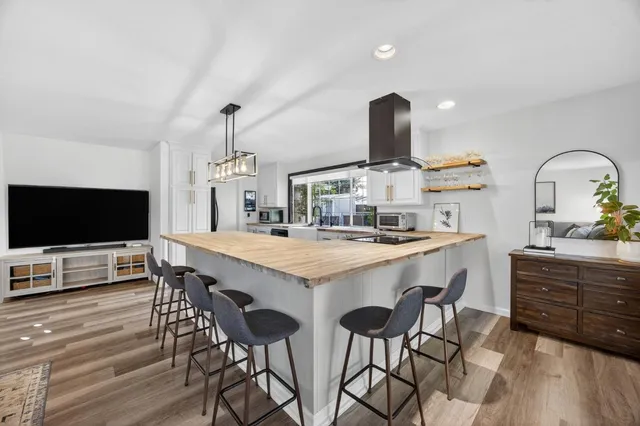 a house view with a garden space