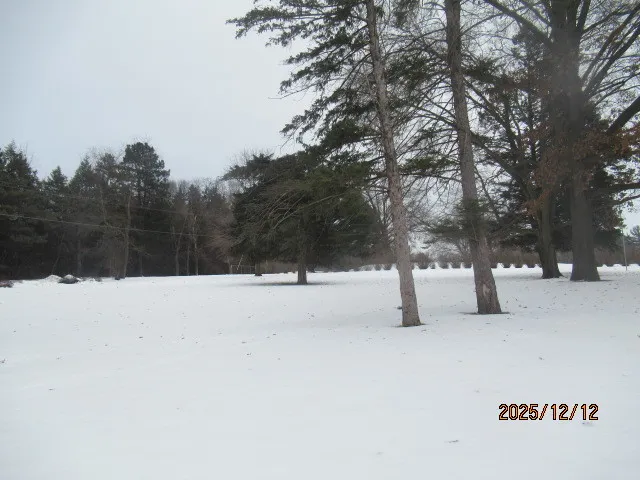 a view of road covered with snow