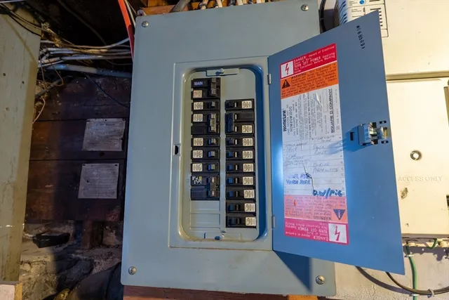 a view of a wooden door and an outdoor space