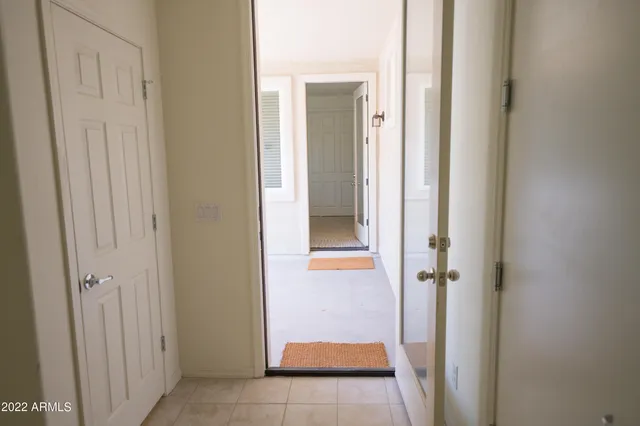 a view of an front door