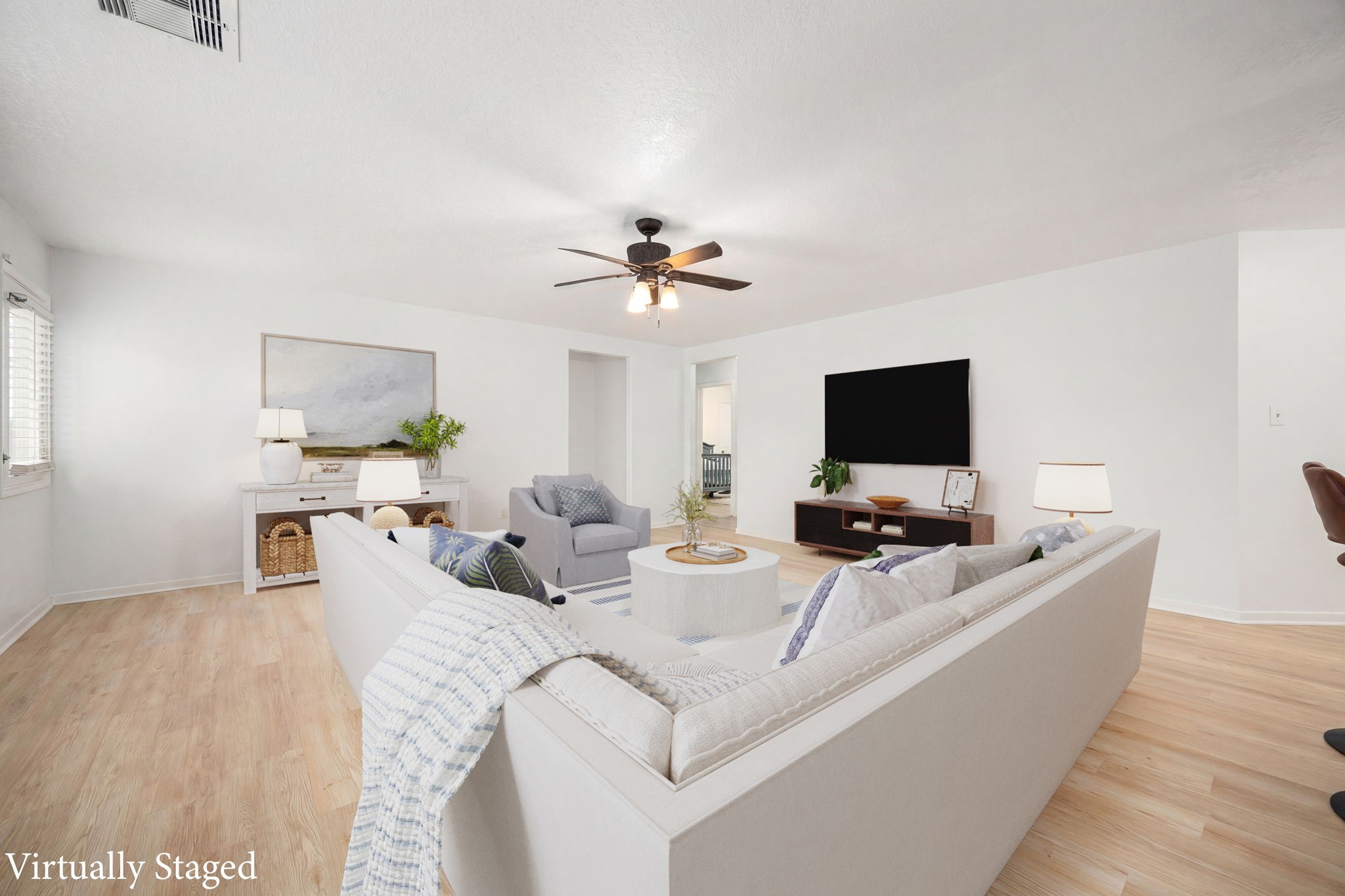 5038 Natchez Ridge Court Katy, TX 77449 - Photo 4 of 26 a living room with furniture and a flat screen tv