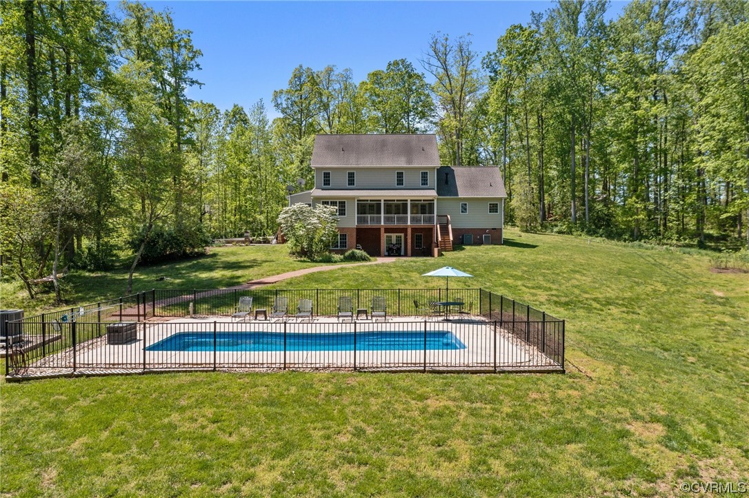 15163 Rice Road Beaverdam, VA 23015 - Photo 32 of 50 a view of a house with swimming pool