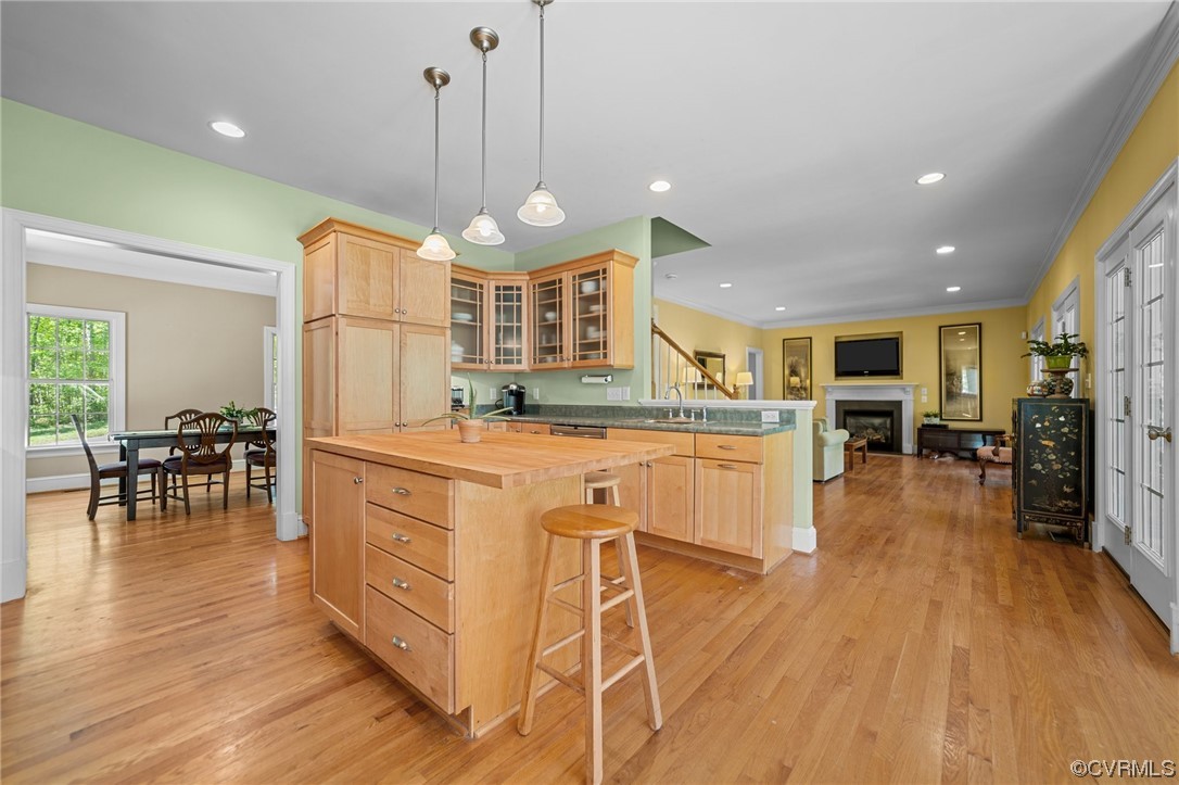 15163 Rice Road Beaverdam, VA 23015 - Photo 5 of 50 a large kitchen with lots of counter space and wooden floor