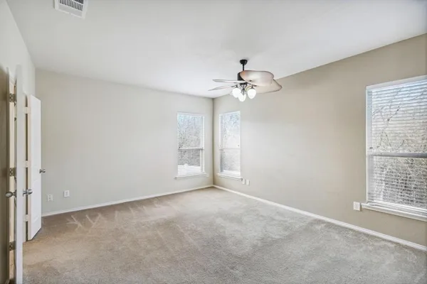 a storage room with empty racks