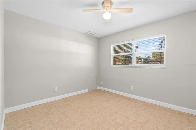 an empty room with a window