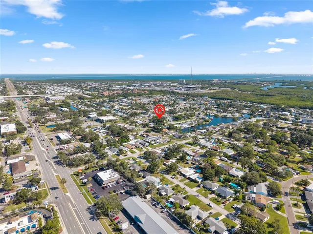 an aerial view of multiple house