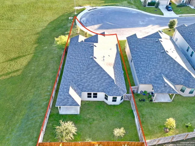a aerial view of a house