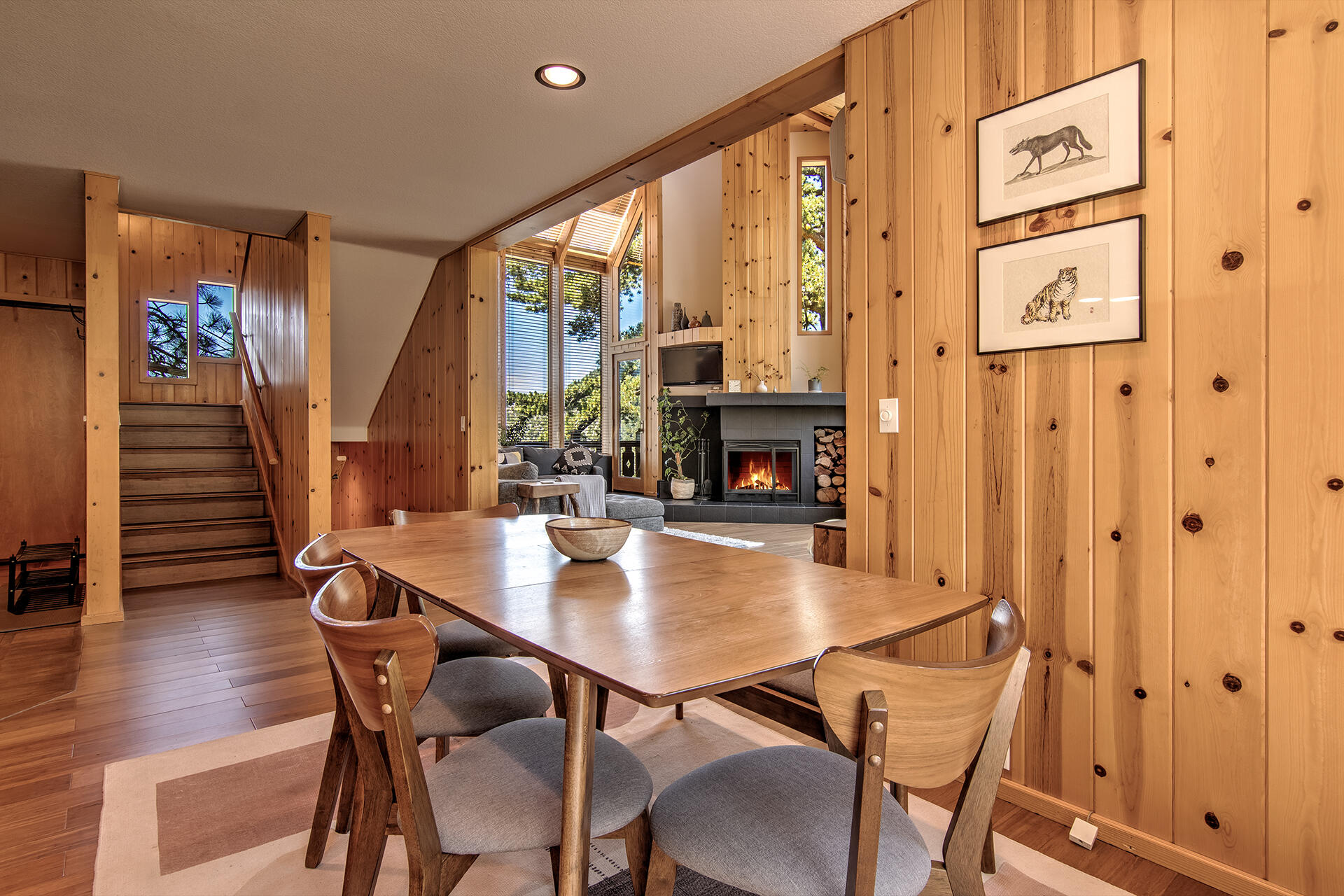 55540 Howland Road Idyllwild, CA 92549 - Photo 13 of 76 a dining room with furniture and wooden floor