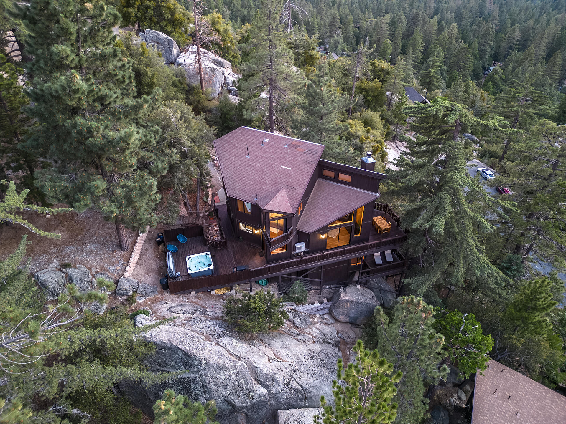 55540 Howland Road Idyllwild, CA 92549 - Photo 67 of 76 an aerial view of a house with a yard