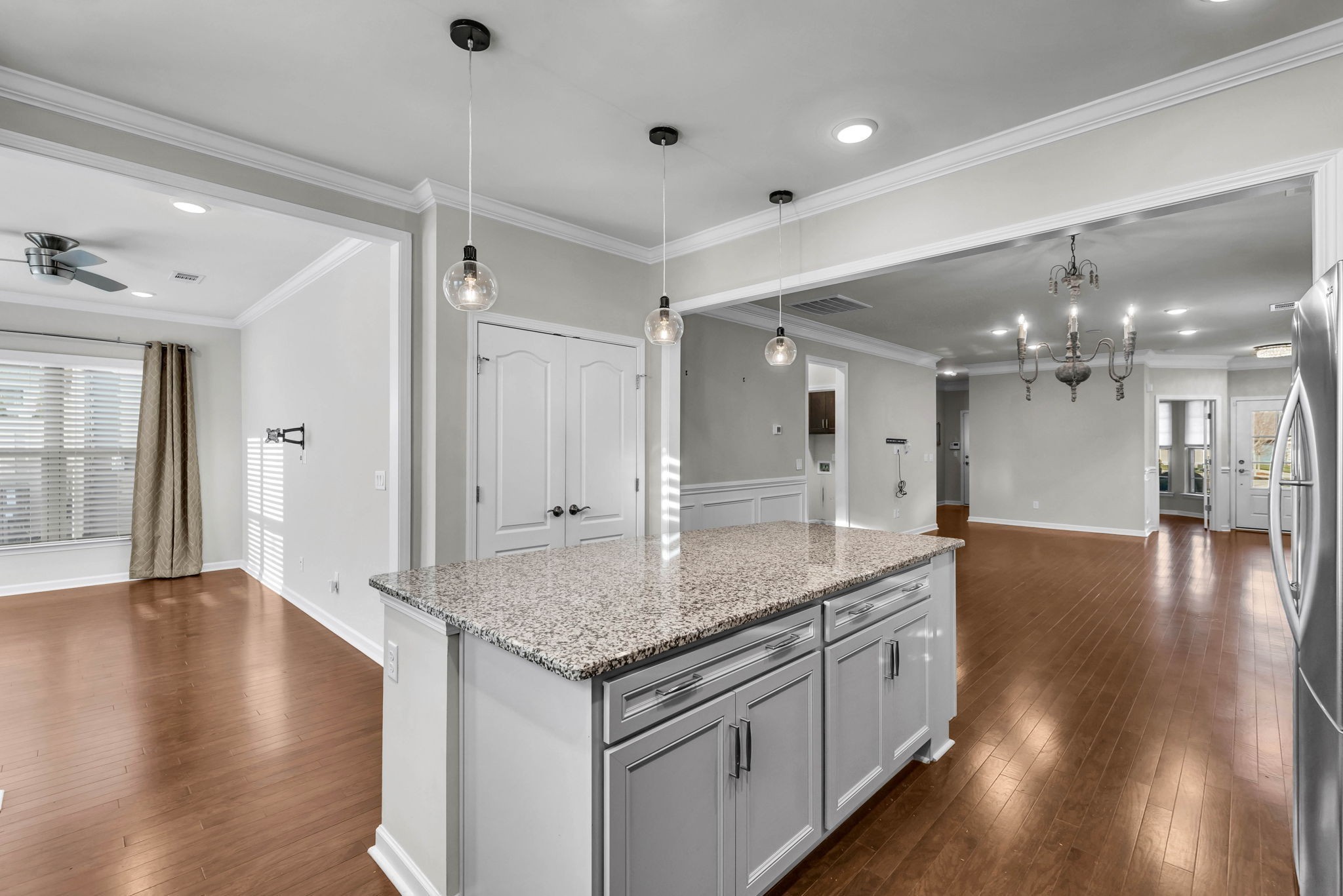 843 Clay Place Spring Hill, TN 37174 - Photo 18 of 56 a bathroom with a granite countertop sink and a large mirror
