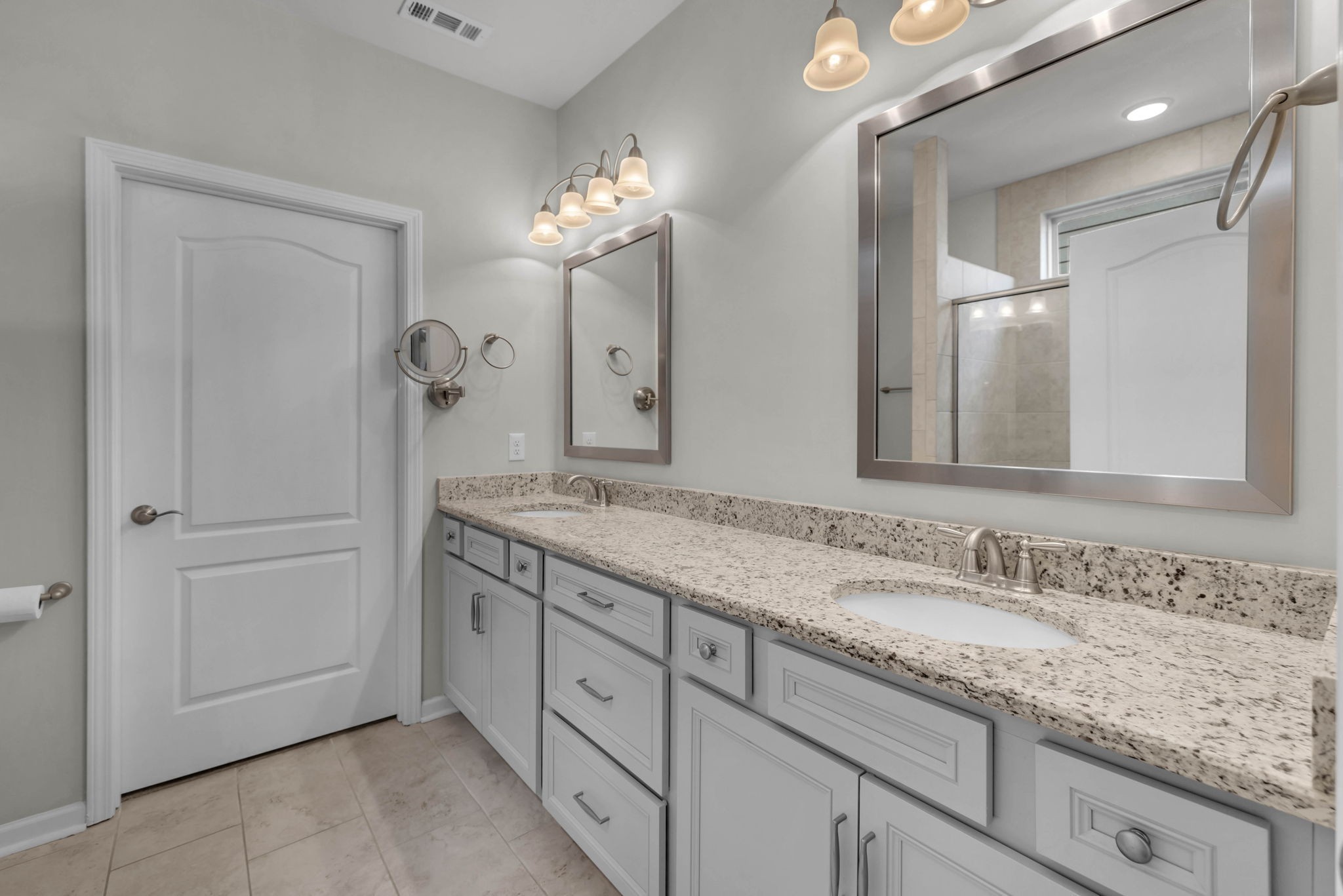 843 Clay Place Spring Hill, TN 37174 - Photo 27 of 56 a bathroom with a granite countertop sink and a mirror