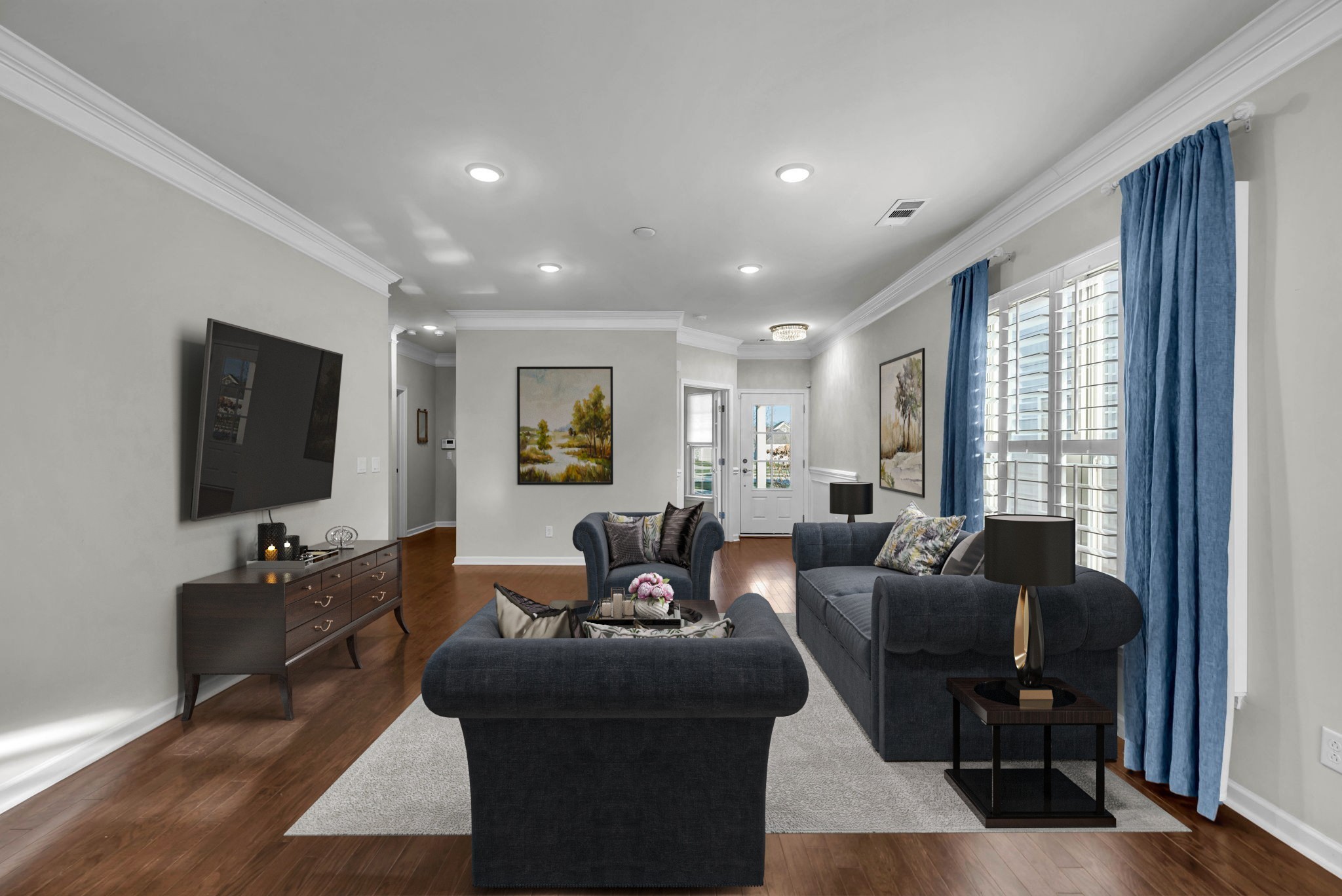 843 Clay Place Spring Hill, TN 37174 - Photo 4 of 56 a living room with furniture and a flat screen tv