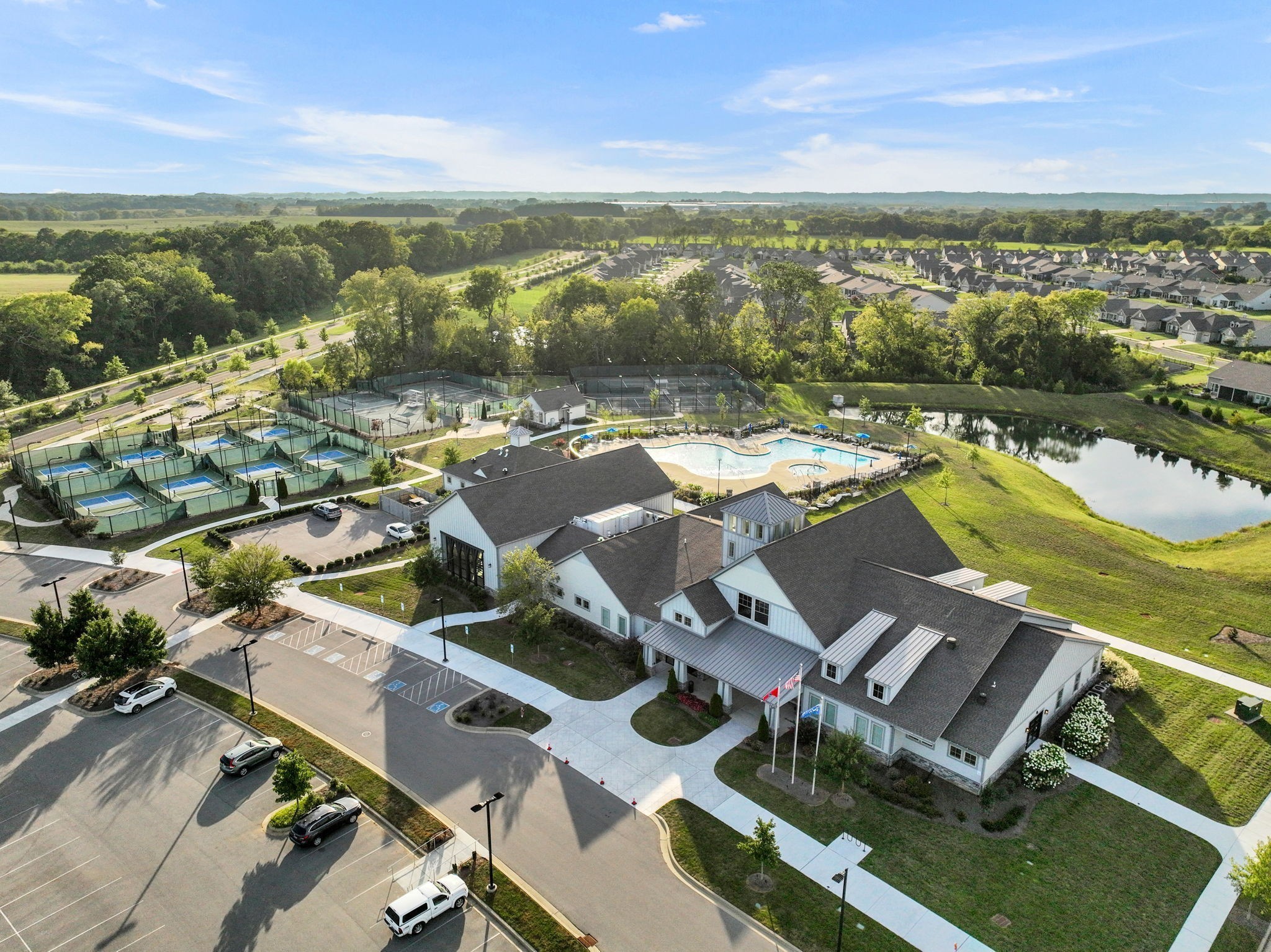 843 Clay Place Spring Hill, TN 37174 - Photo 55 of 56 an aerial view of residential houses with outdoor space
